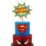 Festiko Superhero, Avengers, Marvel Happybirthday Theme Party Cake Decoration Cake Topper, Avengers Party Favors For Kids Birthday Decoration (Cake Topper)