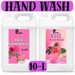 PISHARNATH Hand wash liquid pink 10Liter with Lime & Mint,Dispenser Bottle, Removes Germs, Refreshing Fragrance Hand Wash