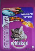 Whiskas Adult (+1 year) Dry Cat Food, Mackerel Flavour, 7kg Pack