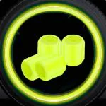 Care N Made | Yellow | Luminous Wheels Cap Tire Valve Stem, Glow Luminous at Night, Air Caps Cover Fluorescent, Illuminated Auto Car Wheel Valve Stem Caps Cover Set Of 8 Compatible with Me-Benz GLA 45 AMG
