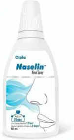 Cipla Naselin Nasal Spray, Unblocks Nose in 25 secs, 12 hours relief from Nasal Congestion 10 ml (Pack of 4)