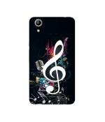 Casotec Music Design Printed Silicon Soft TPU Back Case Cover for Micromax Canvas Selfie Lens Q345