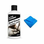 AUTOCOSMIC Seat and Leather Polish (300ml) with 1 Microfiber Cloth ( Random Color)