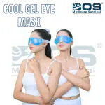 Bos Medicare Surgical Relaxing Gel Eye Mask - Cools eyes, Helps to Sleep, Manages Puffiness, Under Eye Bags, Strain & Tiredness Cold Compress- Comfortable Strap-Travel/Office/Home