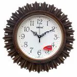 Oreva Plastic Wooden Look Designer Wall Clock (32 x 32 x 4.5 cm, Wood, AQ 6197)