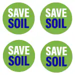 Shivoid Save Soil Sticker for Bike, Car, Wall & Door | Sadhguru, Isha Foundation (Pack of 4) (Multicolor, Vinyl) (Save Soil: English