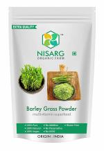 NISARG ORGANIC FARM Barley Grass Powder I Immunity Booster I Pure and Natural I Green Food Supplement I Mix into Smoothies, Juice or Raw Vegetable sauces I Traditional Method Made (100 gm)
