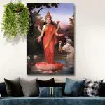 SAF Saraswati maa religious Canvas Wall Art paintings for home decor big size Wall Hanging Canvas for living room 24 inch x 36 inch Pre-CR-21