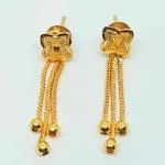 SHEELOVES 22K Gold Plated Hanging Earrings For Women | Sui Dhaga Drop Earrings