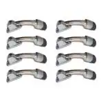 DOORTAIN Stainless Steel 5 inch Door Stoppers Rubber Powerful Working with Screw | Door Stopper to Stop Door for All Door Home, Office, Hotel (Heavy, Pack of 8)