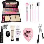 Bld Shine Complete Makeup Box for Women Essential Products Waterproof l Bridal Makeup Full Face Makeupkit (Pack of 19)