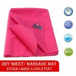THE LITTLE LOOKERS Dark Pink Extra Large Waterproof Bed Protector for Babies