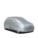 AutoFurnish MATTY Silver Car Cover Compatible For Hyundai Santro Xing | Water Resistant | Triple-Stitched | Dust and Heat Protection | 2X2 Matty Fabric | Elastic Bottom| Heavy Buckle | Stylish Car Accessories (Silver)