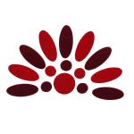 Comet Busters Handcrafted Red and Maroon Oval Velvet Bindis (BIN1896) (15 mm) Pack of 1