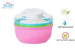 The Little Lookers Pink Portable Baby Powder Puff with Box Holder
