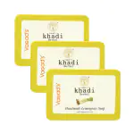 Vagad's Khadi Lemongrass Soap 125gm | Best for Oily Skin | | Free from Parabens | Pack of 3
