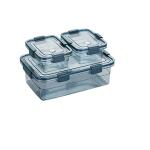 ICRAFTYWORLD R H LIFESTYLE ICRAFTYWORLD Rectangle TICRAFTYWORLD RanspaICRAFTYWORLD Rent Plastic Food StoICRAFTYWORLD Rage ContaineICRAFTYWORLD R 450ml+450ml+2600ml with AiICRAFTYWORLD R Tight Lid.