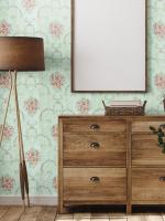 Asian Paints ezyCR8 Alluring Vines Minty Self-Adhesive Peel & Stick Wallpaper (45 x 500 cm)