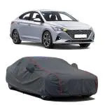 STARIE Car Cover For Hyundai Verna (With Mirror Pockets) (Black, Red, For 2021, 2020, 2019, 2014 Models)