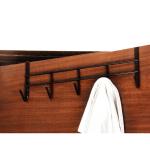 Inditradition Multipurpose Hanging Metal Hook Rack | Over The Door Hanging Storage Organizer (39cm, Black)