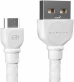 Robotek Micro USB Cable 3 A 1 m shielded Raftaar DC 108 3AMP (Compatible with Mobiles, Tablets, Smartwatch, Bluetooth Speakers, White, One Cable)