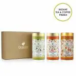 Octavius Tea Collection Gourmet | On The Go Range| Exclusive Decorative Gift Box| Set of 3 Premix Tea Tins| Ready to use Milk Tea( 830Gm ).