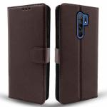 Balkans Mi Redmi 9 Prime Flip Case Leather Finish | Inside TPU with Card Pockets | Wallet Stand and Shock Proof | Magnetic Closing | Complete Protection Flip Cover for Mi Redmi 9 Prime (Coffee)
