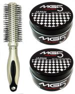 Buy Tya Salon Pink Multicolor Round Brush With Japan Hair Wax 75G Each - 75 G (Set Of 3)