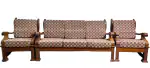 ELEGANTDREAM Zip Cover Set for Wooden Sofa (3+ 1+ 1) 10 Pieces Set 5 Seat Cover, 5 Back Covers
