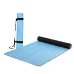 Wiselife Blue Polyurethane Yoga Mat and Carry 74 by 27 inch