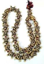 Vridaann Men and Women Wood Nar Mund Mala Necklace