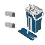 JAAMSO ROYALS Blue flat mop and bucket set Mop Floor Cleaning System