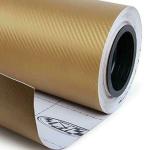 Aarder Golden CARBEN Fiber Vinyl Car Wrap Sheet Roll for car Bike and Gadgets (12inch X 150Inch)
