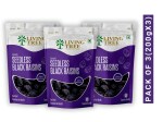 Living Tree 600 gm Natural Seedless Black Raisins/Kali Kishmish 200X3 gram| Sun Dried| HEALTHY SNACK|Helps In Hair Health