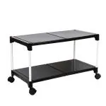 YMRR 2 step Multipurpose Rack with wheels - Color Black