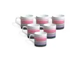 Clay Craft Director Hilton 390 Bone China Coffee Mug Set, 220Ml/6.6Cm, Set Of 6, Multicolour- (Cm-Director-Hilton-390), Standard