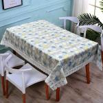 CASA-NEST Imported Blue Grey Hexagonal Design Exclusive PVC 10-12 Seater Table Cover, Size 60x120 (inch). new005