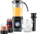 Longway Blend Pro 4 Jars Mixer Grinder & Power Blender with Stainless Steel Blades & ABS Plastic Body | 22000 RPM | 3 Years Warranty (600 W, Black)