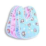 BIGBOUGHT Baby Fastdry Bibs (4 Pcs) | Feeding Infants and Toddlers| 0-2 Years | Waterproof, Spill Resistant Bibs | Useful Baby Shower Gift | Pocket-Friendly | Infant Apron | Soft New Born Cotton