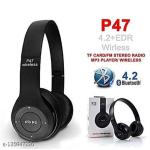 ZED_1033_P47 Wireless Bluetooth Headphones HD Sound Bass Mic SD Card Slot