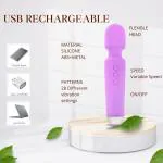 Rouse Personal Body Massager for Women | 28 Vibration Speeds, Waterproof, USB Rechargeable, Medical Grade Silicone, Quiet Vibrations | Handy Electric Body Massager for Pain Relief | Assorted- Colour | Travel Freindly