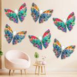 Zyozique Switch Board Stickers | Stickers Decorations for Wall | Butterfly Wall Sticker (Pack of 6)