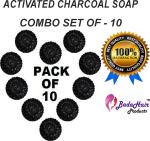 Badahair Activated Charcoal Bath Soap, 100 G (Pack Of 10)