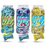 Clumsy Candy - Combo Pack of 3 jars (3x1) - Litchi, Imli, and Ginger flavor, 170 candy units per jar