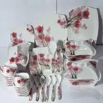 RADHE CROCKERY PRESENT Melamine Dinner Set Of 40 Pcs.-White
