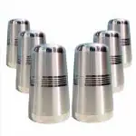 SHINI LIFESTYLE (Pack of 6) Stainless Steel Glass Set Water/Juice Glass
