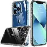 SQUIF Clear Thermoplastic Elastomer Ultra Slim Bumper Hard Back Case Cover For iPhone 13 Pro Max