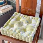 PIXEL HOME DECOR Yellow Blossom Cotton Floor Cushion / Floor Pillow 40.0 Centimeter 30.0 Centimeter 0 Floor Cushions