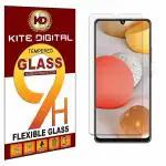 Kite Digital Samsung A70/A70S/A42/M42/A02/A02S/M02/M02S/F02S/A12/M12/F12/A12 NACHO Transparent Tempered Glass Screen Protector with Full Screen Coverage (Except Edges) (Pack of 3)