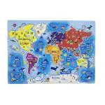 The Flyer's Bay Fiddly's World Map Wood Jigsaw Puzzles for Kids